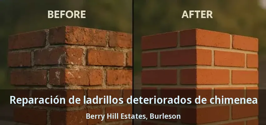Reparación de ladrillos deteriorados de chimenea Berry Hill Estates, Burleson - TX