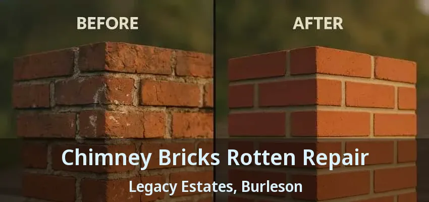 Chimney Bricks Rotten Repair Legacy Estates, Burleson - TX
