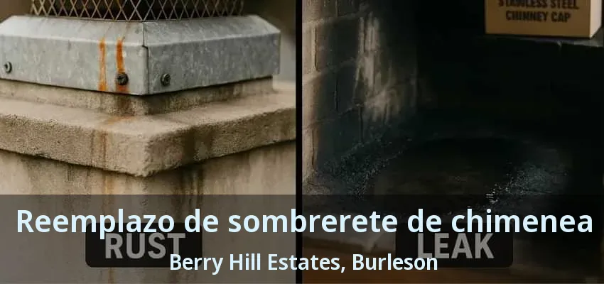 Reemplazo de sombrerete de chimenea Berry Hill Estates, Burleson - TX