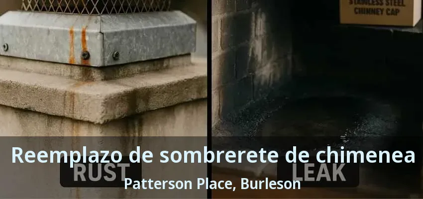 Reemplazo de sombrerete de chimenea Patterson Place, Burleson - TX