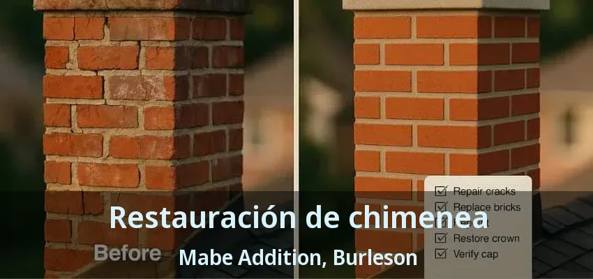 Restauración de chimenea Mabe Addition, Burleson - TX