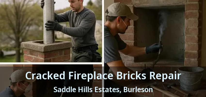 Cracked Fireplace Bricks Repair Saddle Hills Estates, Burleson - TX