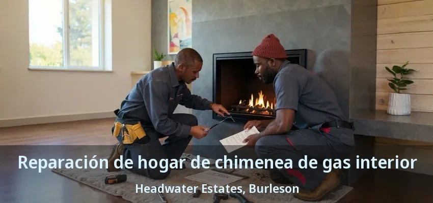 Reparación de hogar de chimenea de gas interior Headwater Estates, Burleson - TX