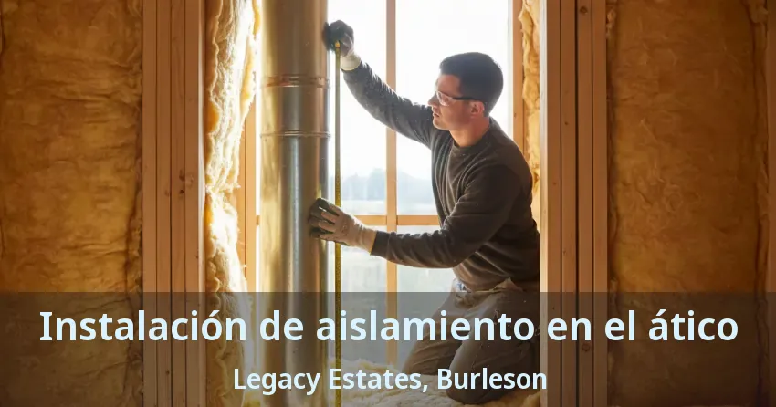 Instalación de aislamiento en el ático Legacy Estates, Burleson - TX Instalación de aislamiento en el ático Legacy Estates, Burleson - TX