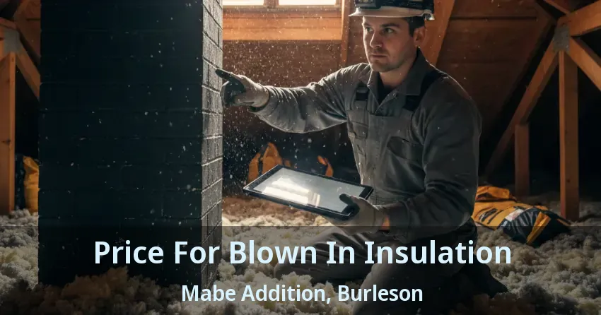 Price For Blown In Insulation Mabe Addition, Burleson - TX