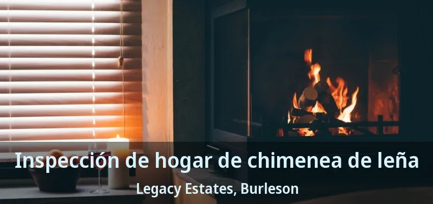 Inspección de hogar de chimenea de leña Legacy Estates, Burleson - TX Inspección de hogar de chimenea de leña Legacy Estates, Burleson - TX